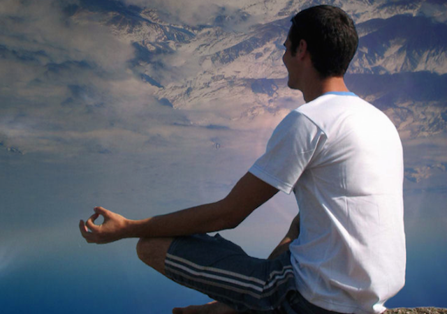Man meditating