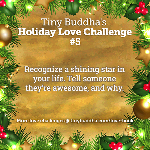 Tiny Buddhas Holiday Love Challenge #5
