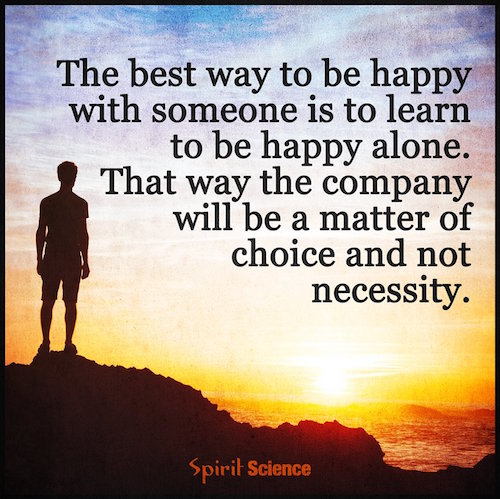 The best way to be happy with someone