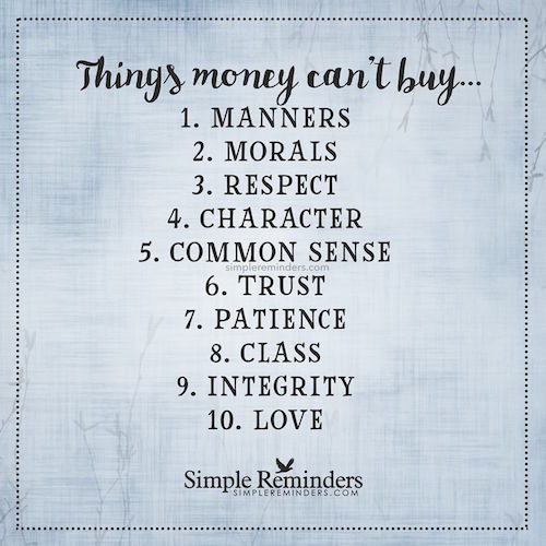 Things money can't buy