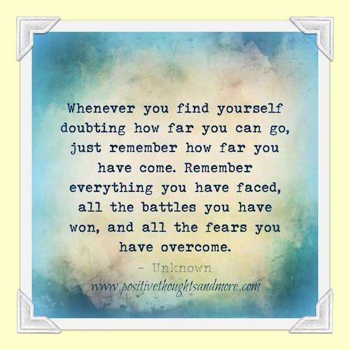 How far you have come