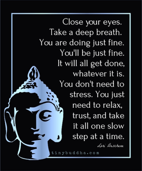 Take it one slow step at a time