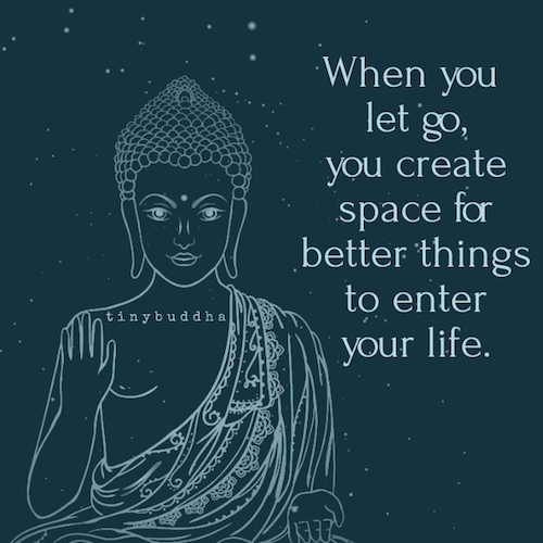 When you let go you create space