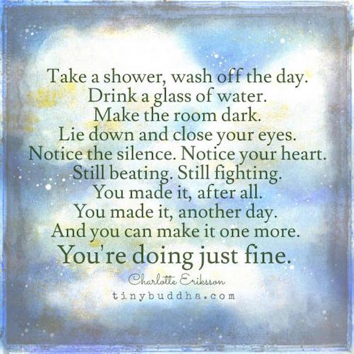 You're doing just fine