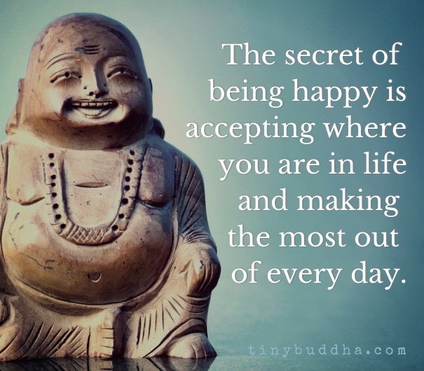 The secret of being happy