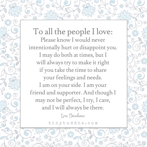 To all the people I love