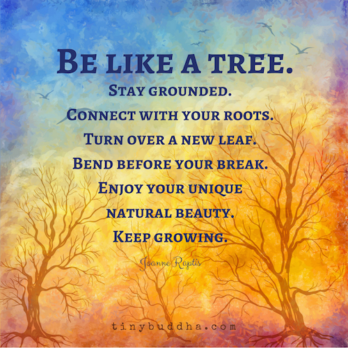 Be like a tree.