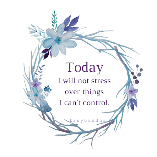 I will not stress