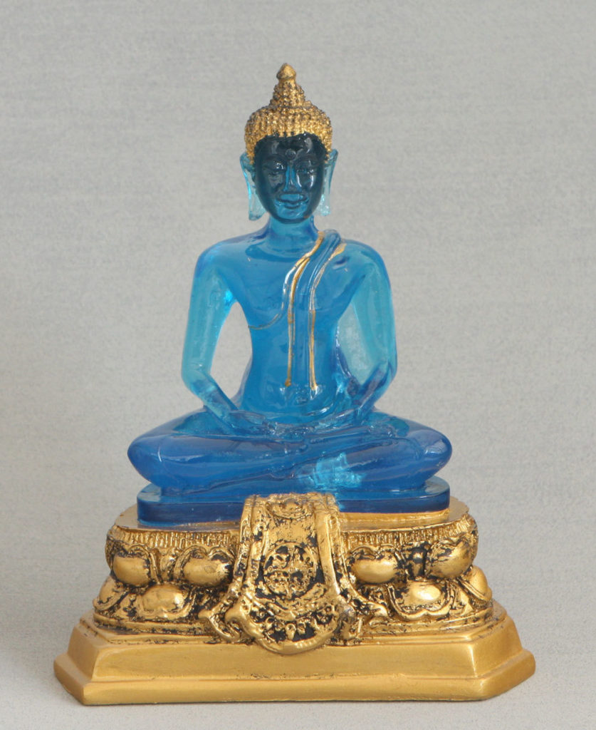Translucent Blue Buddha Statue